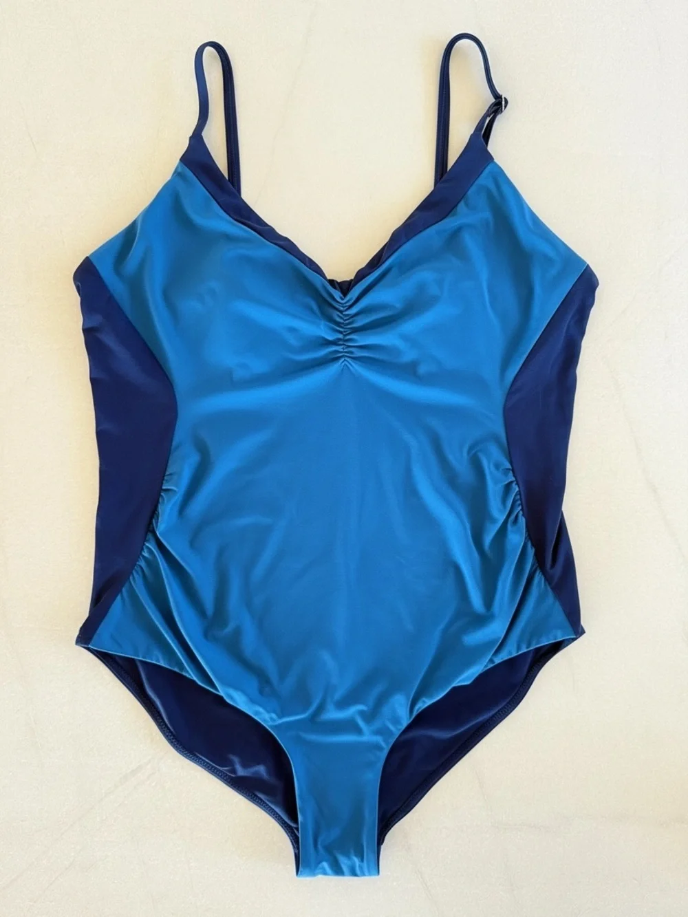 HATCH Collection The Zanzibar Maillot Maternity One Piece Swimsuit Blue Medium